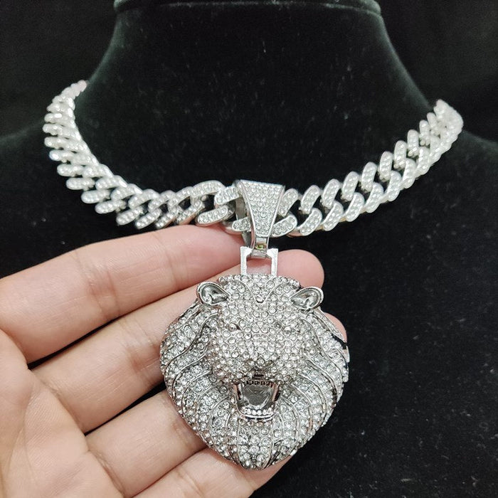 King Lion Iced Out Cuban Chain (13mm)
