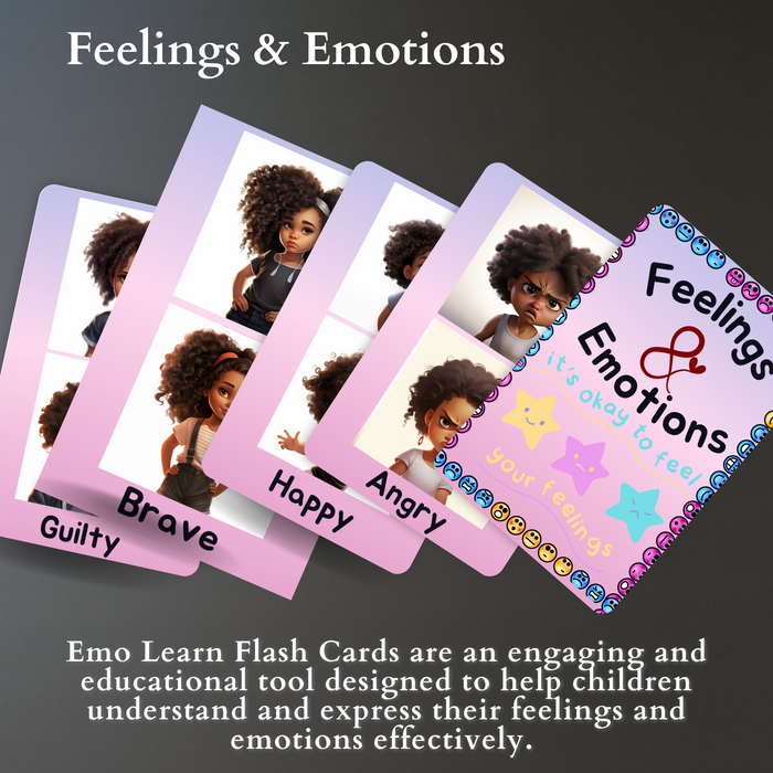 Emo Feelings & Emotions Flash Cards