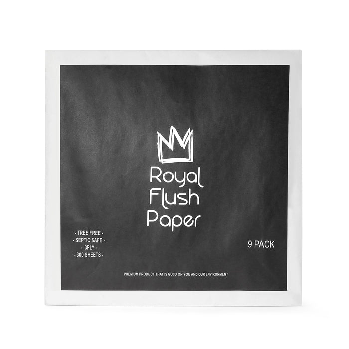 Front facing image of the Royal Flush Paper 9 pack. With a white background.