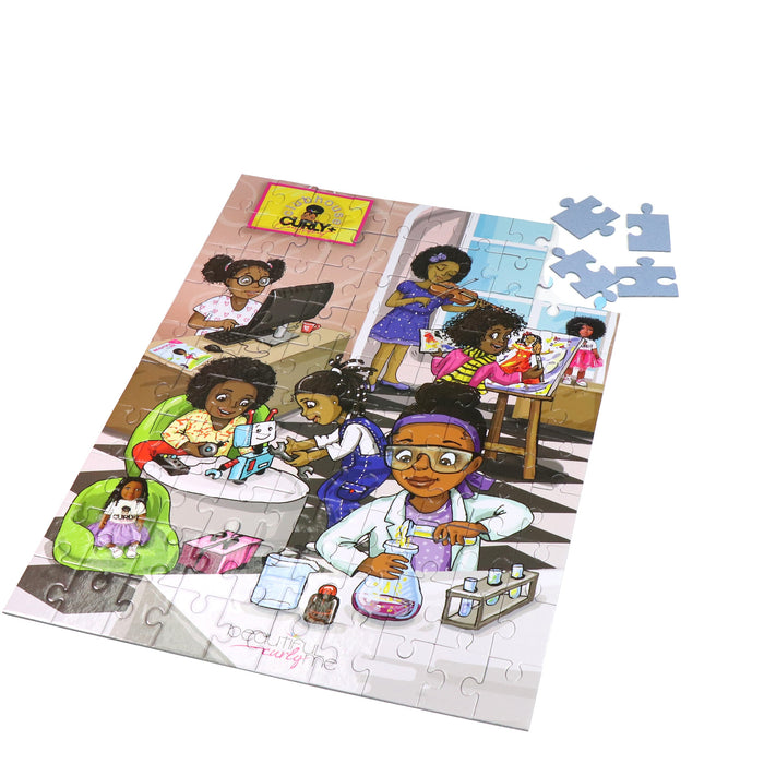 Curly + Confident Clubhouse - 100 Piece STEM Puzzle-Puzzles-Beautiful Curly Me