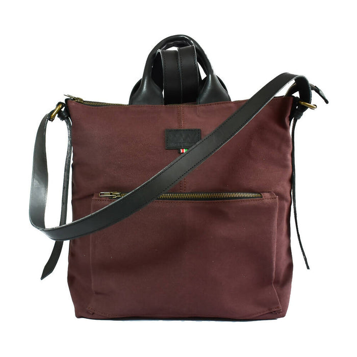 Mwende  Backpack   maroon canvas_front