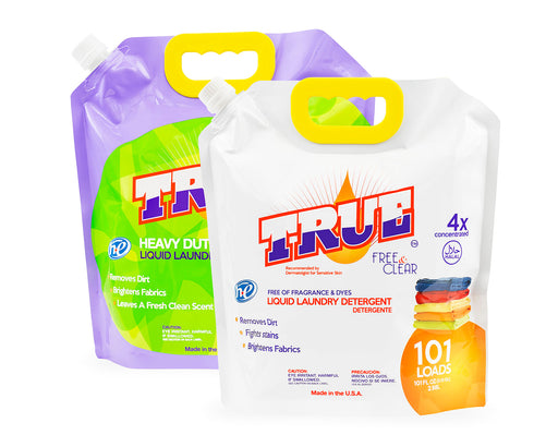 2 • Free & Clear Laundry Detergent + True Original Laundry Detergent • 101 Load Combo