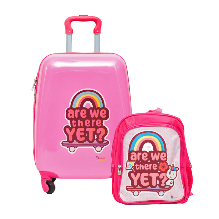 Dutchess and Duke, Are We There Yet? Multicultural Kids’ 14” Mini Travel Backpack - Pink