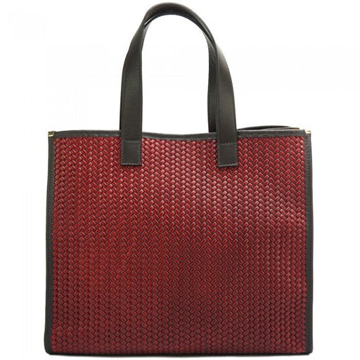 Emily Weave Tote ~ Dark Red - Yaya's Luxe Handbags - Handbags, Wallets & Cases