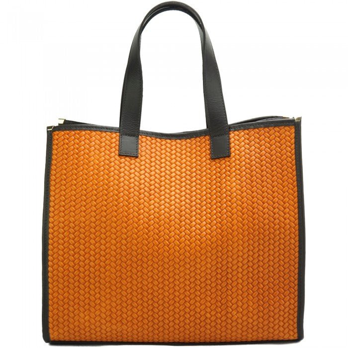Emily Weave Tote ~ Orange - Yaya's Luxe Handbags - Handbags