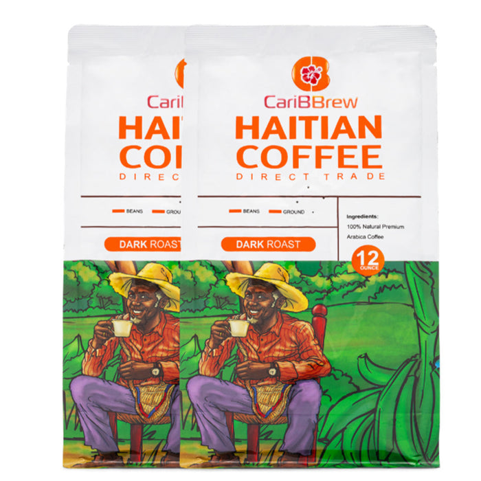 Dark Roast Haitian coffee 2 bags bundle 12 oz