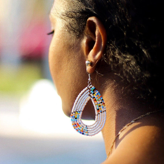 Kajiado Beaded African Earring - The Afropolitan Shop