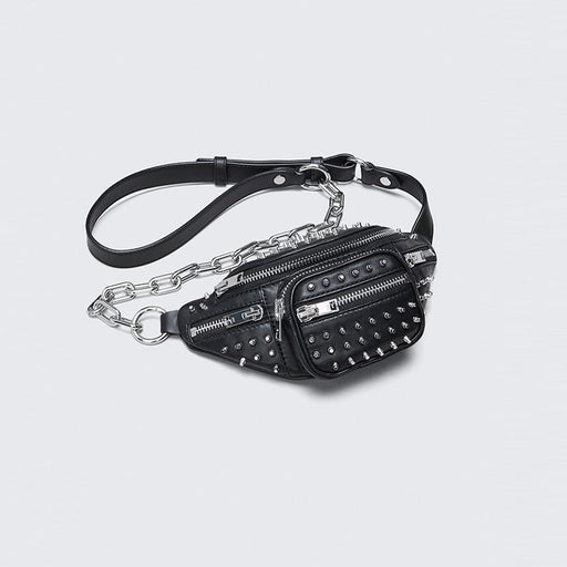 Moto Rivets Fanny Crossbody Bag - Yaya's Luxe Handbags -