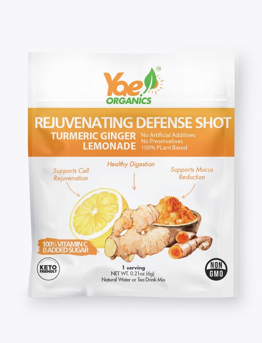Rejuvenating Defense Shots - Organic Turmeric Ginger Lemonade
