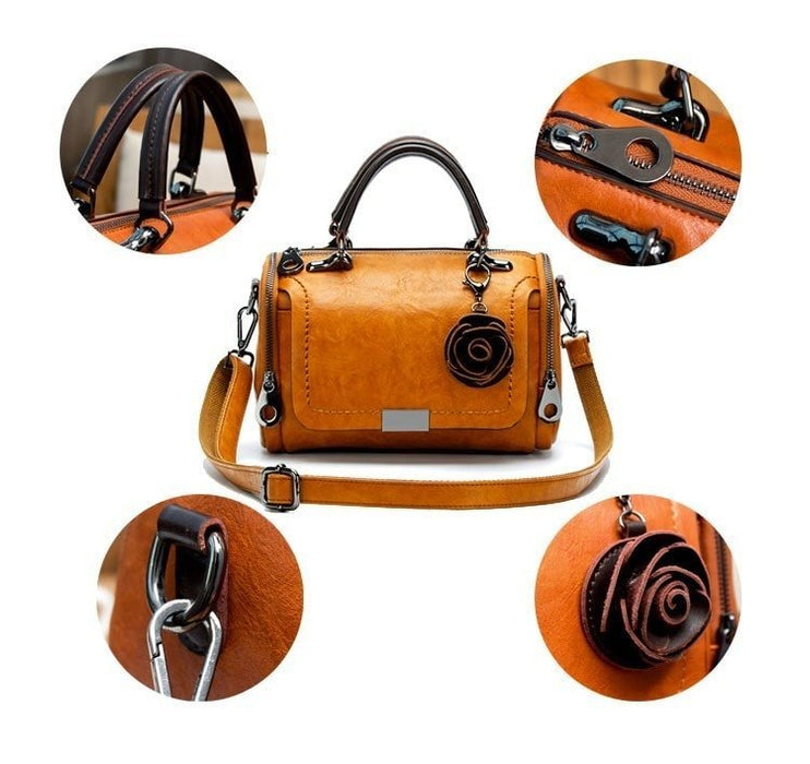 V Boston Bag - Yaya's Luxe Handbags -