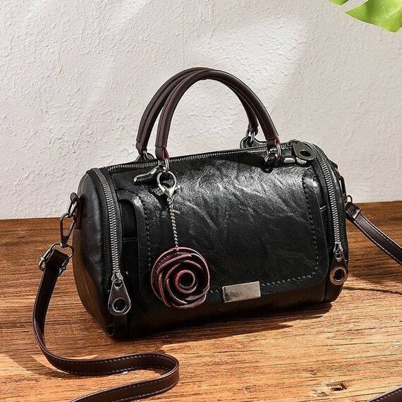 V Boston Bag - Yaya's Luxe Handbags -